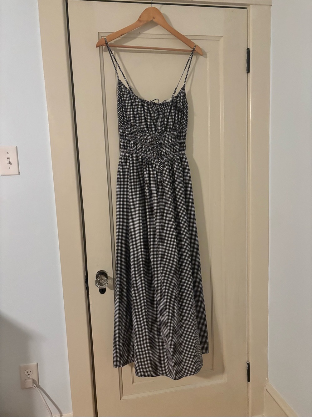 Abercrombie & Fitch Black and White Gingham Maxi Dress - Picture 3 of 5